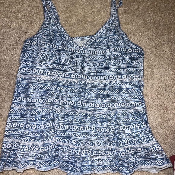 American Eagle Outfitters Tops - American Eagle Outfitters Blue and White Patterned Camisole